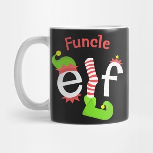 Funcle Elf Matching Family Christmas Tee Mug